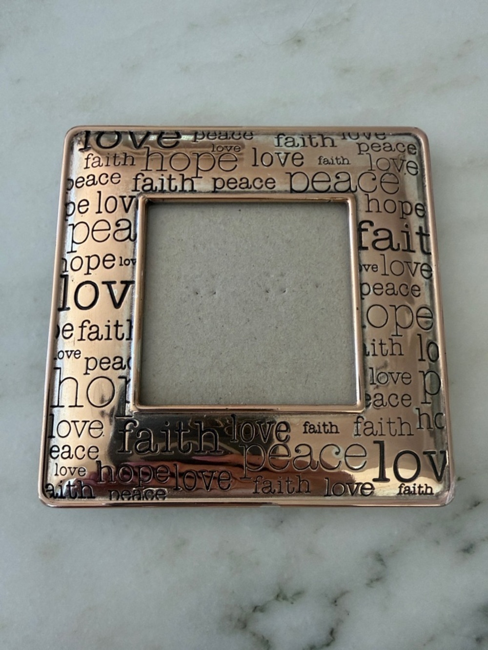 Brighton Faith/love/peace/hope 4” x 4” Picture Frame - Picture 4 of 4